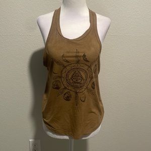 Poetry brown suede tank blouse